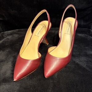 ANTONIO MELANI Kacy Slingback Leather Pumps sz 8.5
